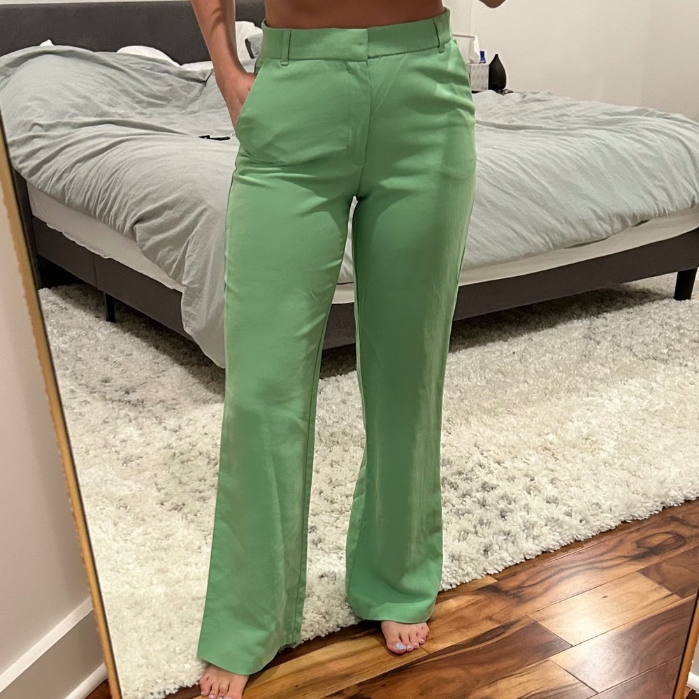 Bright Green Zara Trousers Size Small